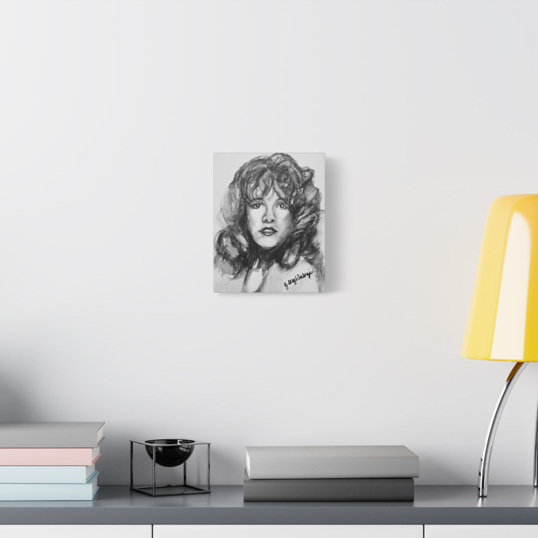 Stevie Nicks, B&W Rock and Roll Series,  Matte Canvas, Stretched, 1.25"