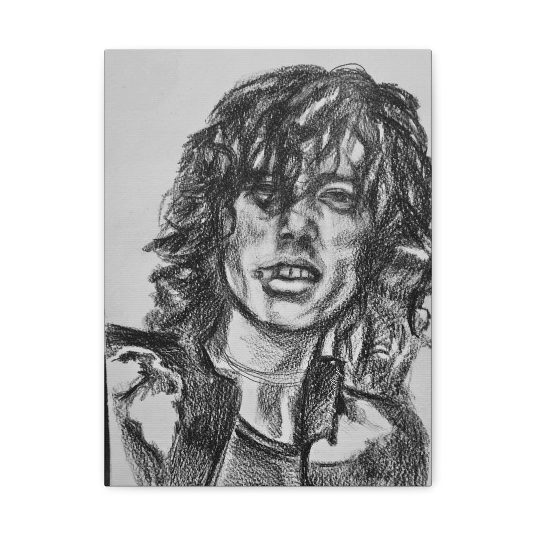 Jimmy Page , B&W Rock and Roll Series, Matte Canvas, Stretched, 1.25"
