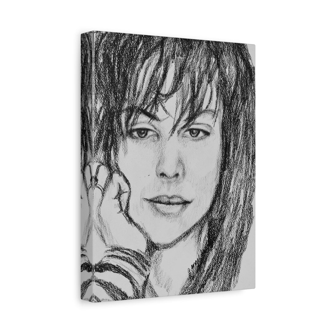 Joan Jett, B&W Rock and Roll Series, Matte Canvas, Stretched, 1.25"