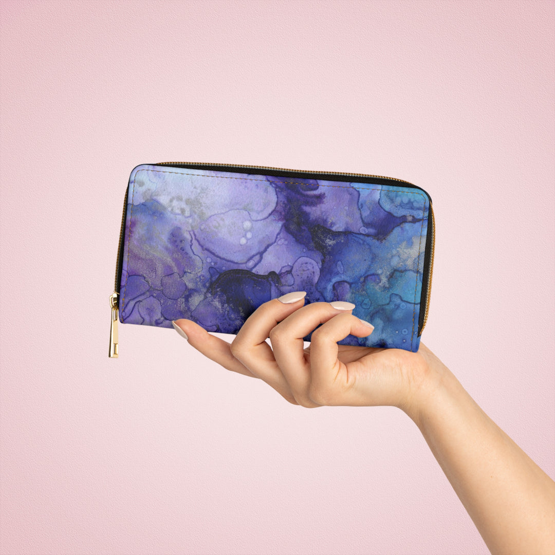 Marbled Purple Haze Zipper Wallet