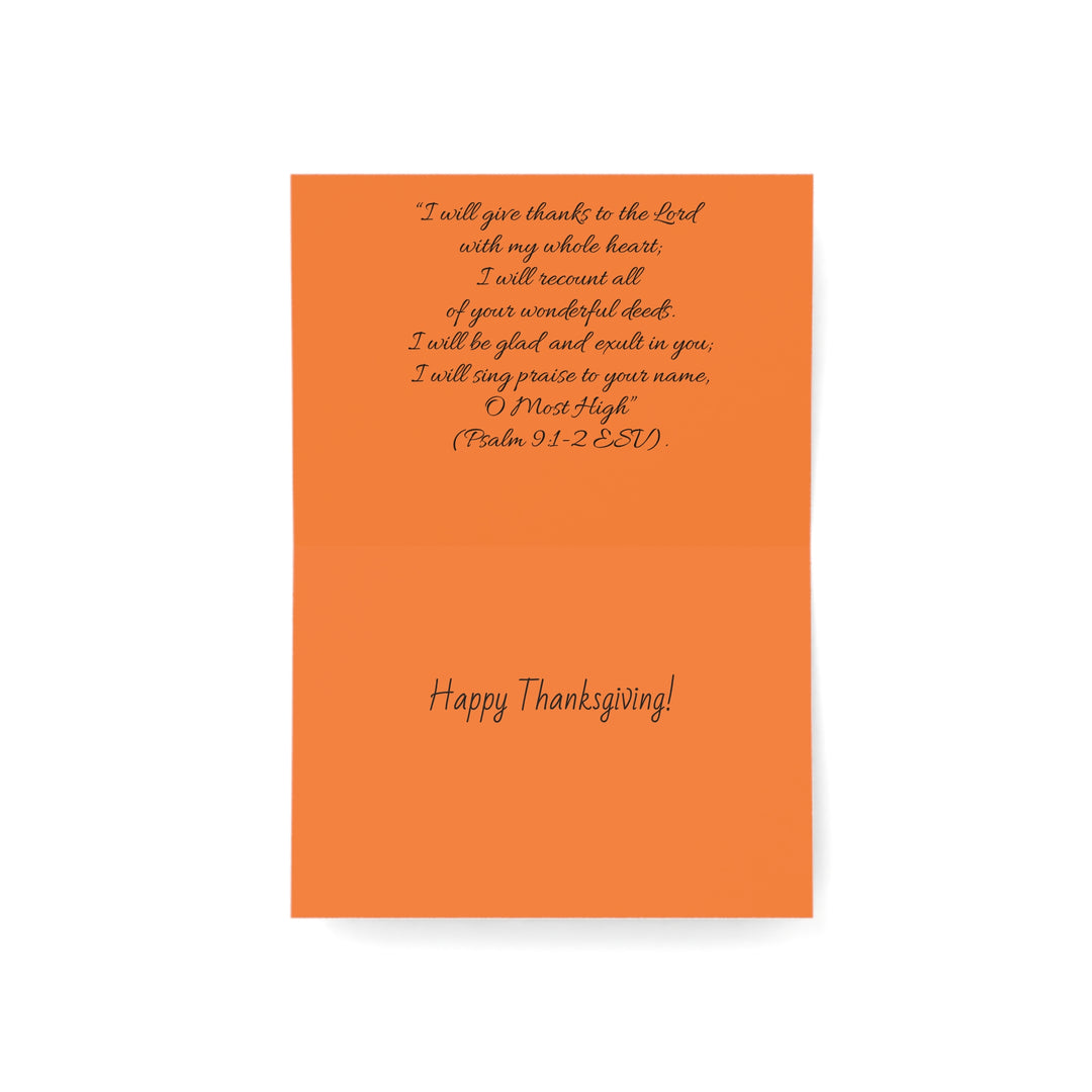 Thanksgiving Greeting Cards - Psalm 9:1-2 ESV