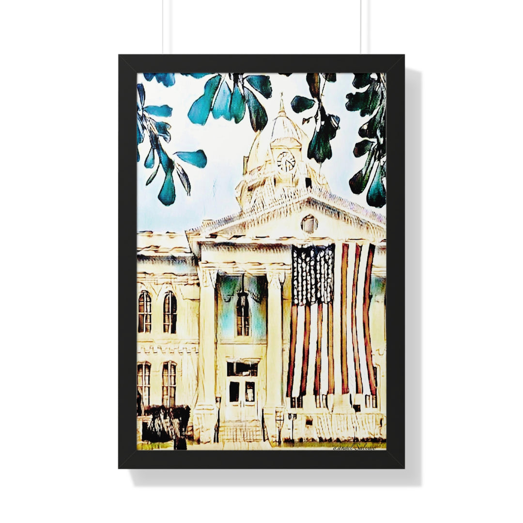 Colbert County Courthouse Framed Vertical Poster