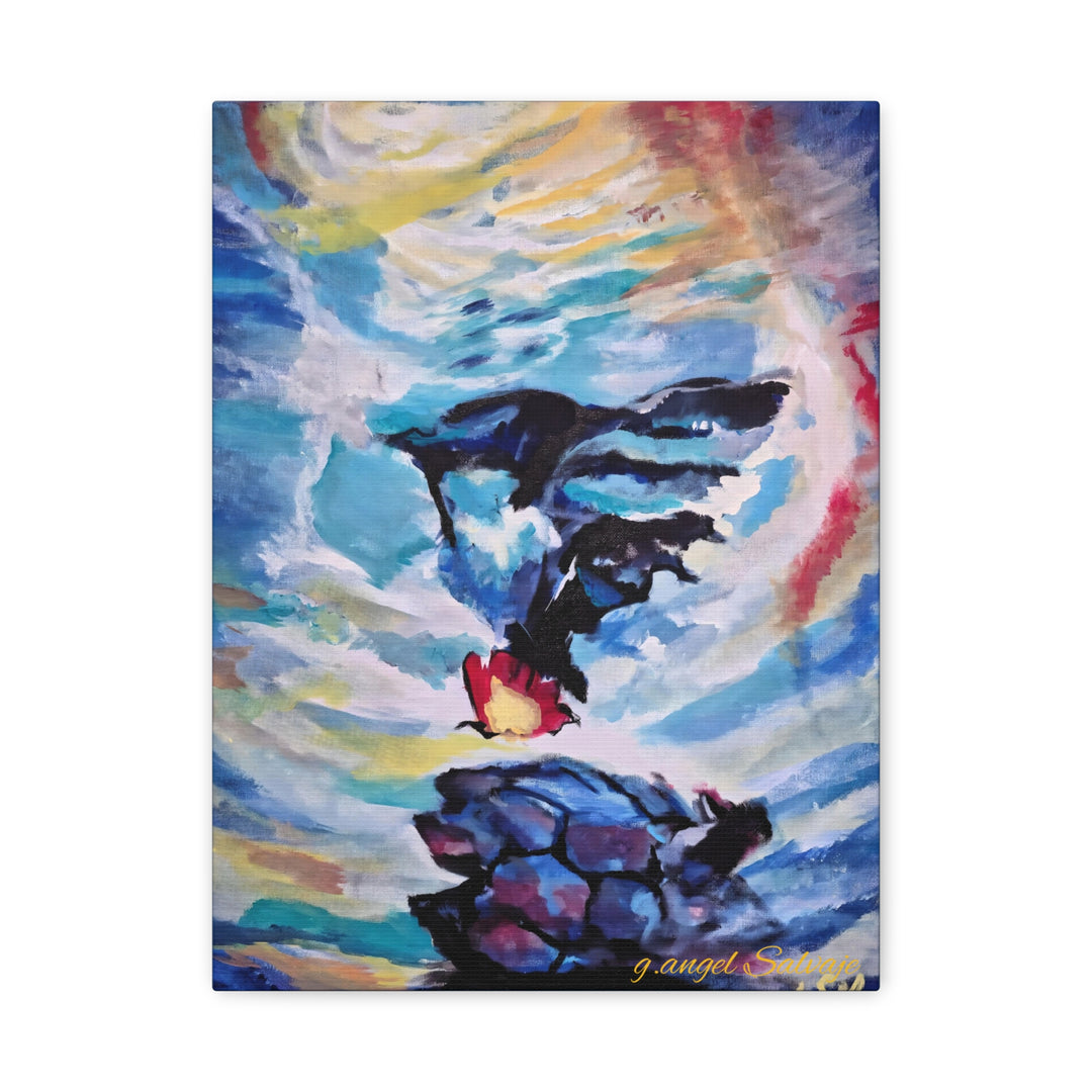 Canvas Painting Print - Courageous Beyond Understanding by g angel Salvaje