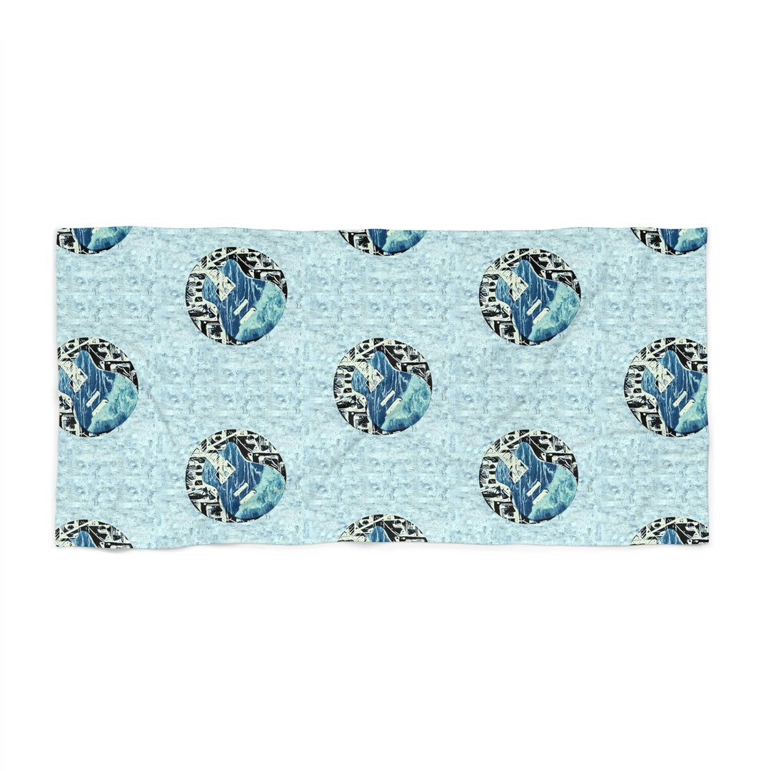 Ocean in a Guitar Beach Towel