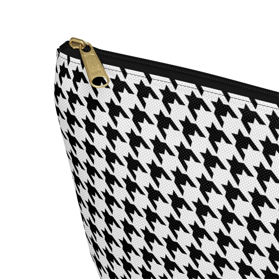 Hound's Tooth Accessory Pouch w T-bottom