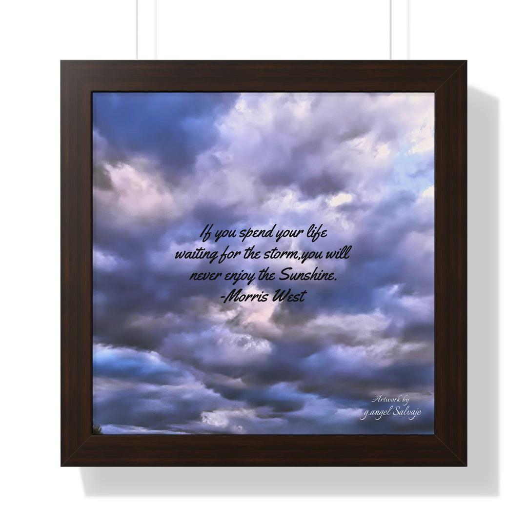 Don't Miss the Sunshine,  Morris West Quote, Framed Horizontal Poster