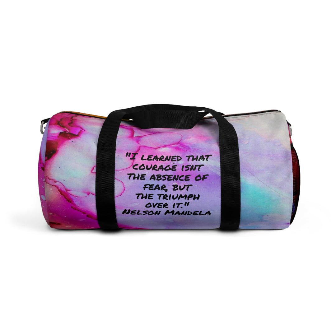 Courage according to Nelson Mandela Duffel Bag
