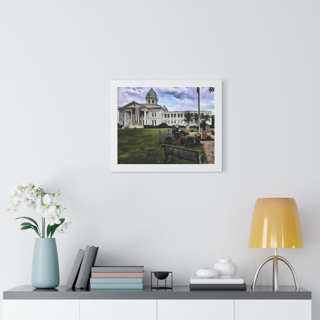 Colbert County Courthouse Memorial Framed Horizontal Poster