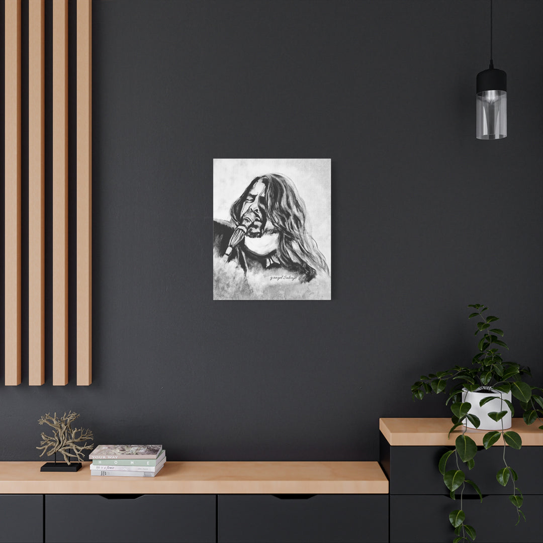 Dave Grohl, B&W Rock &Roll Series Matte Canvas, Stretched, 1.25"