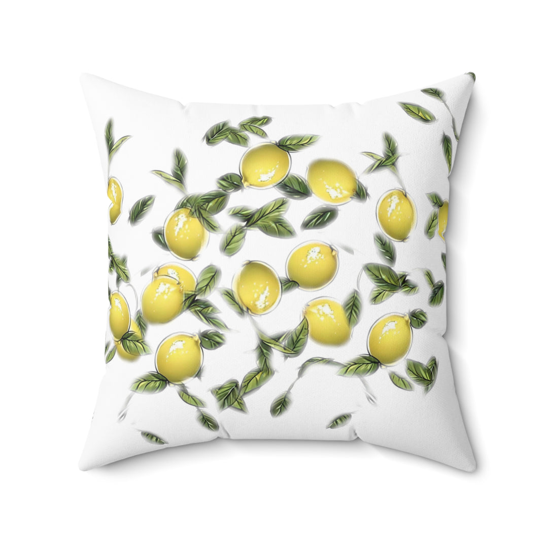 Bunches of Lemons Faux Suede Square Pillow