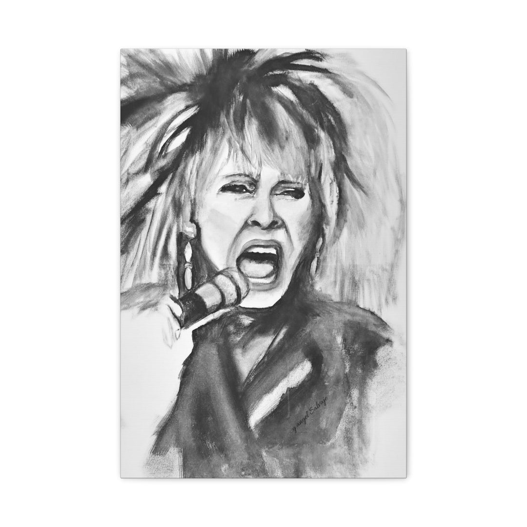Canvas Print Tina Turner Rock and Roll Portrait