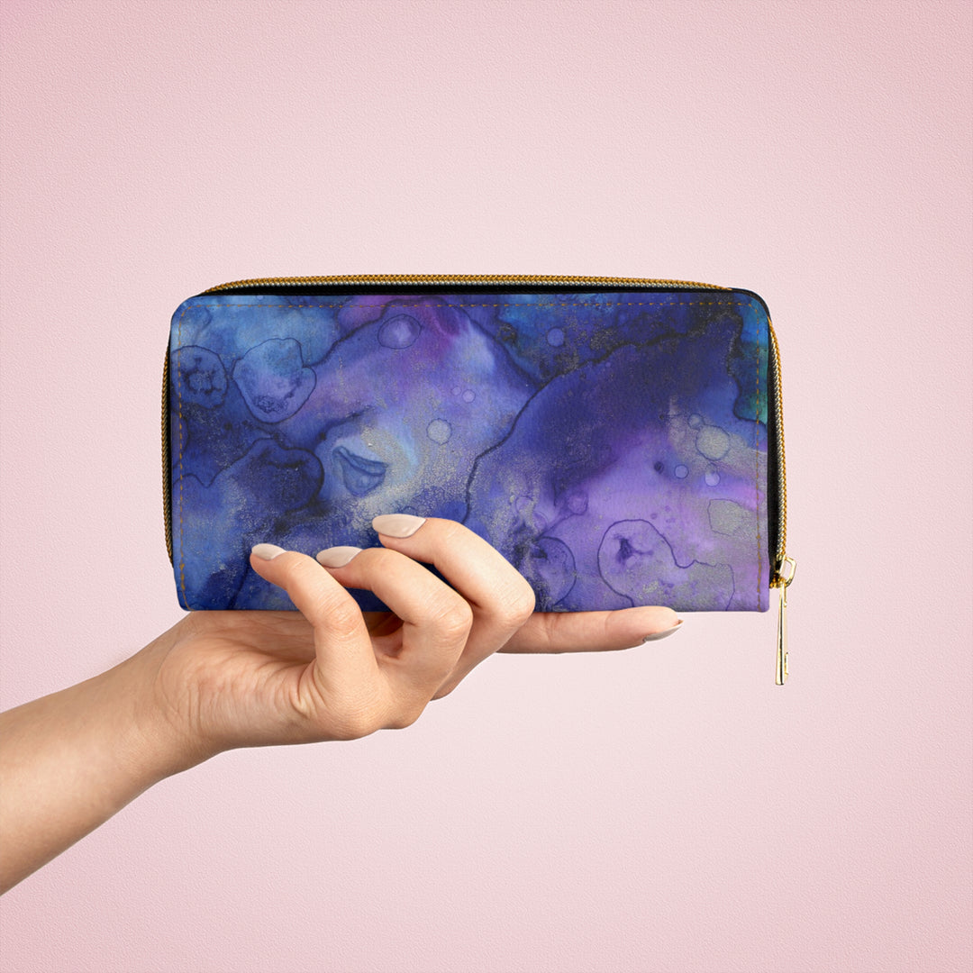 Marbled Purple Haze Zipper Wallet