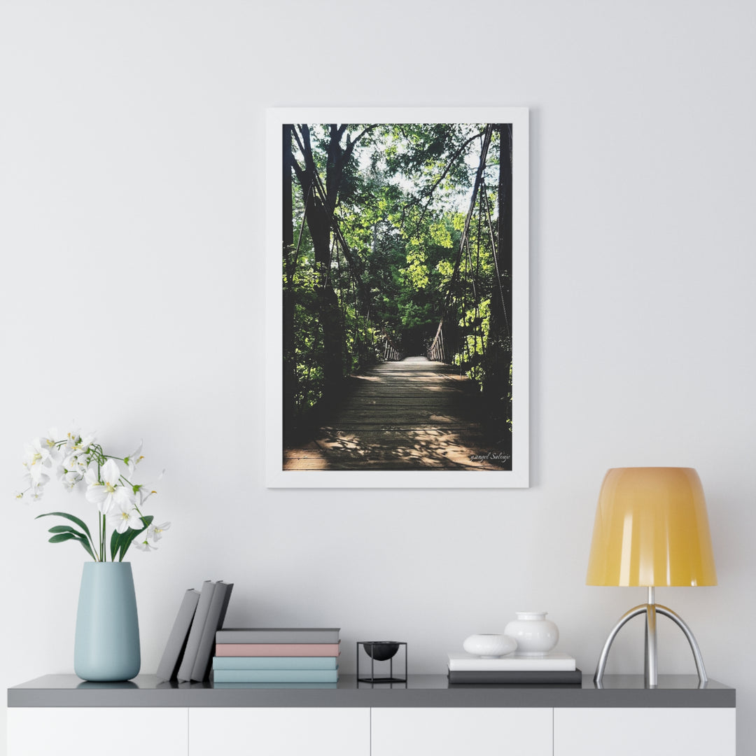 Bridge of Unknown Destination Framed Vertical Poster