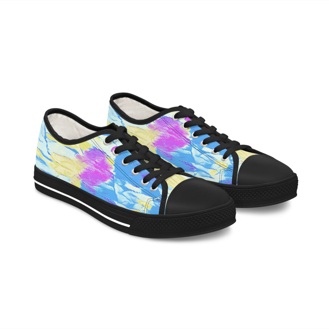 Retro tie dye style Women's Low Top Sneakers