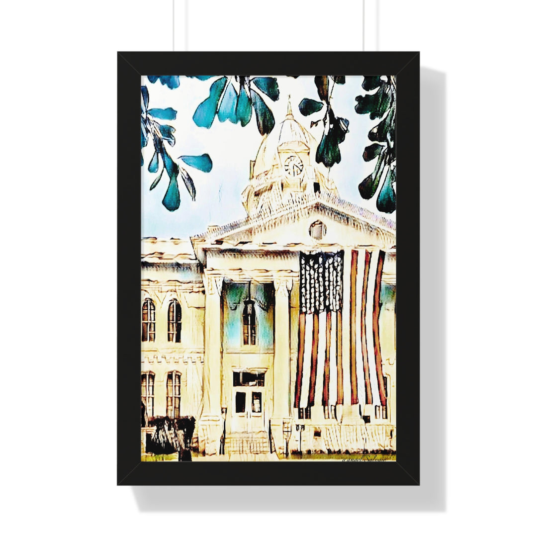 Colbert County Courthouse Framed Vertical Poster