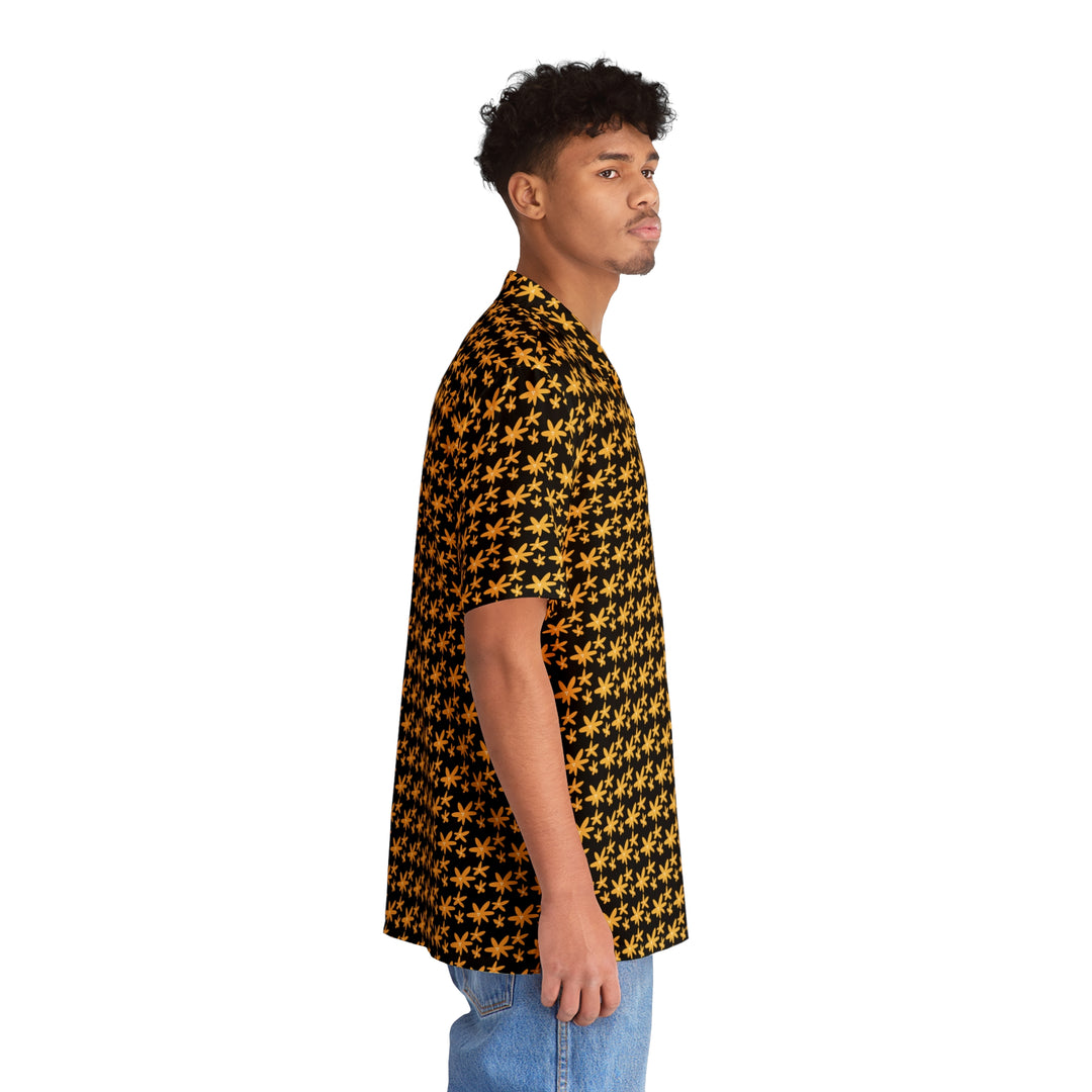 Midnight Blossoms Men's Hawaiian Shirt (AOP)
