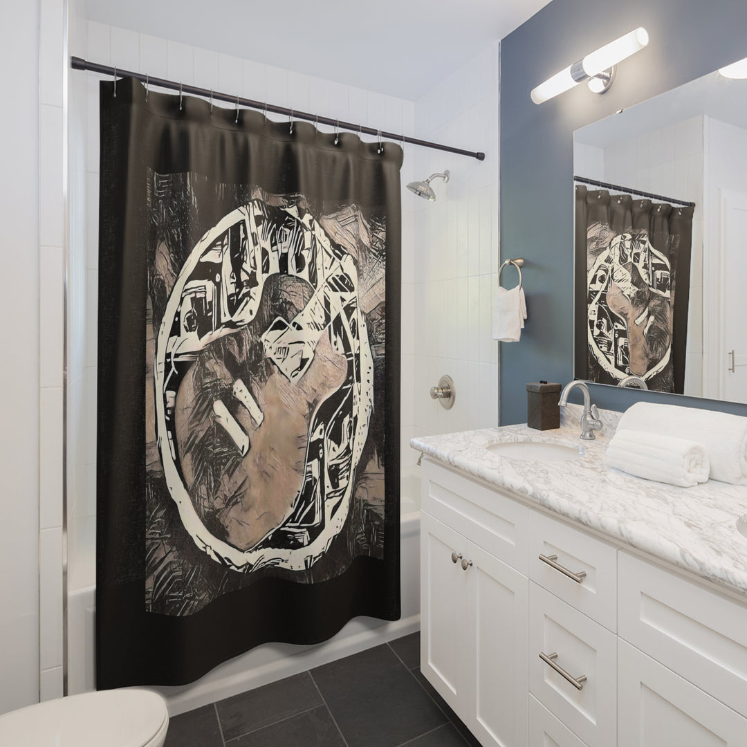 Sketchy Guitar Shower Curtains