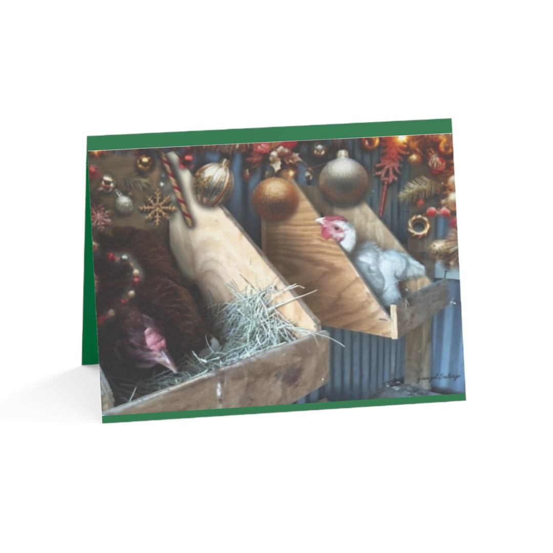 Funny Christmas Greeting Cards - Nosey Blanche and Helen Jones Christmas Design