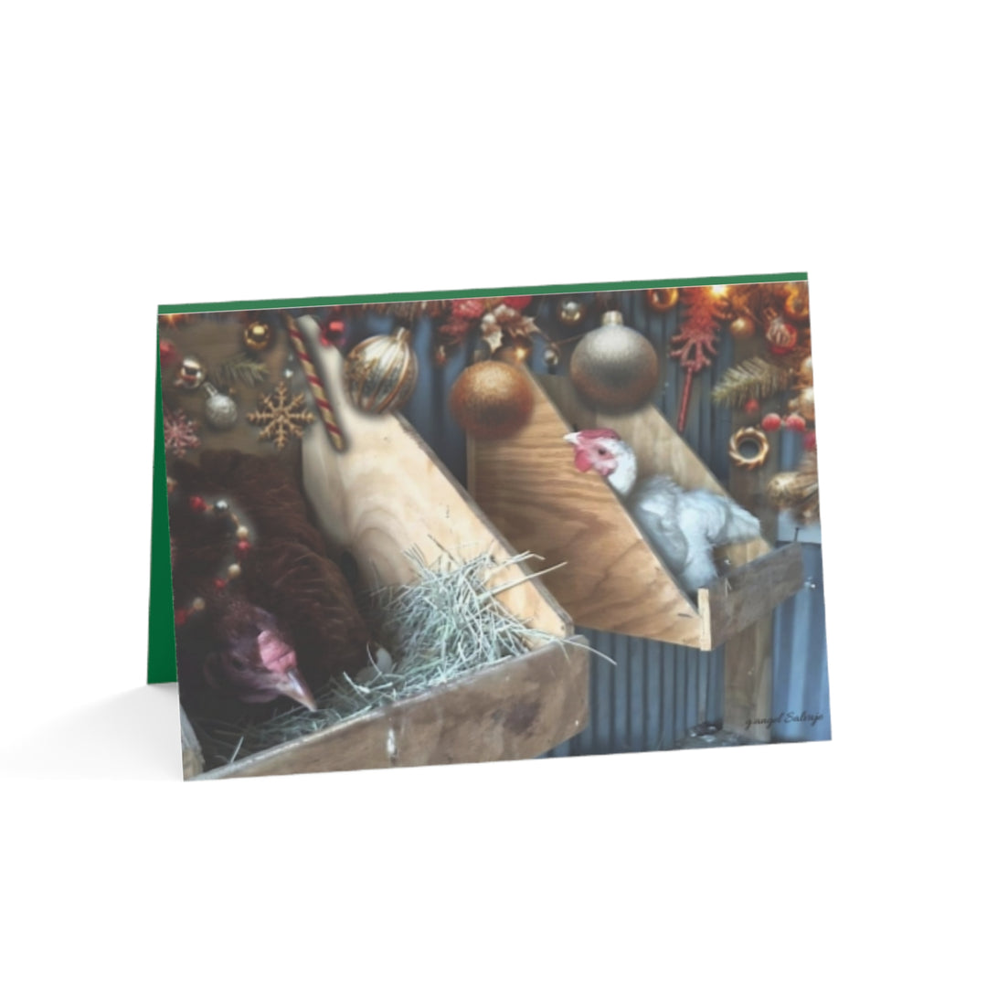 Funny Christmas Greeting Cards - Nosey Blanche and Helen Jones Christmas Design