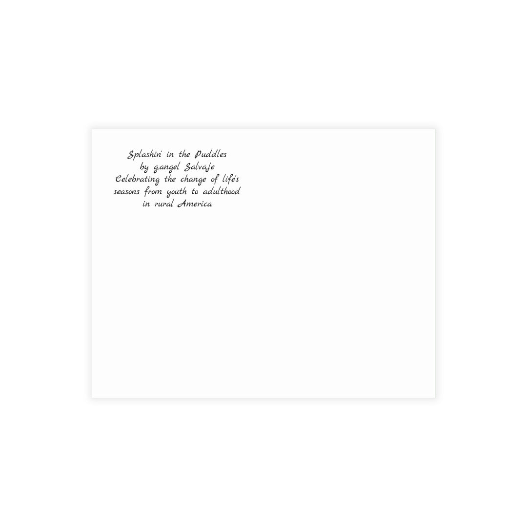 Artistic Postcard Bundle with Envelopes -Splashin' in the Puddles Perfect for Sending Heartfelt Messages
