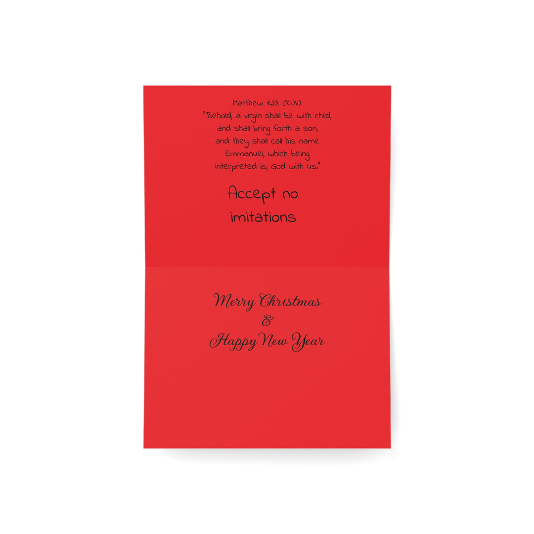 Festive Holiday Greeting Cards - Santa's Magic Snowballs Design with Bible Verse & message(1, 10, 30, 50 pcs)