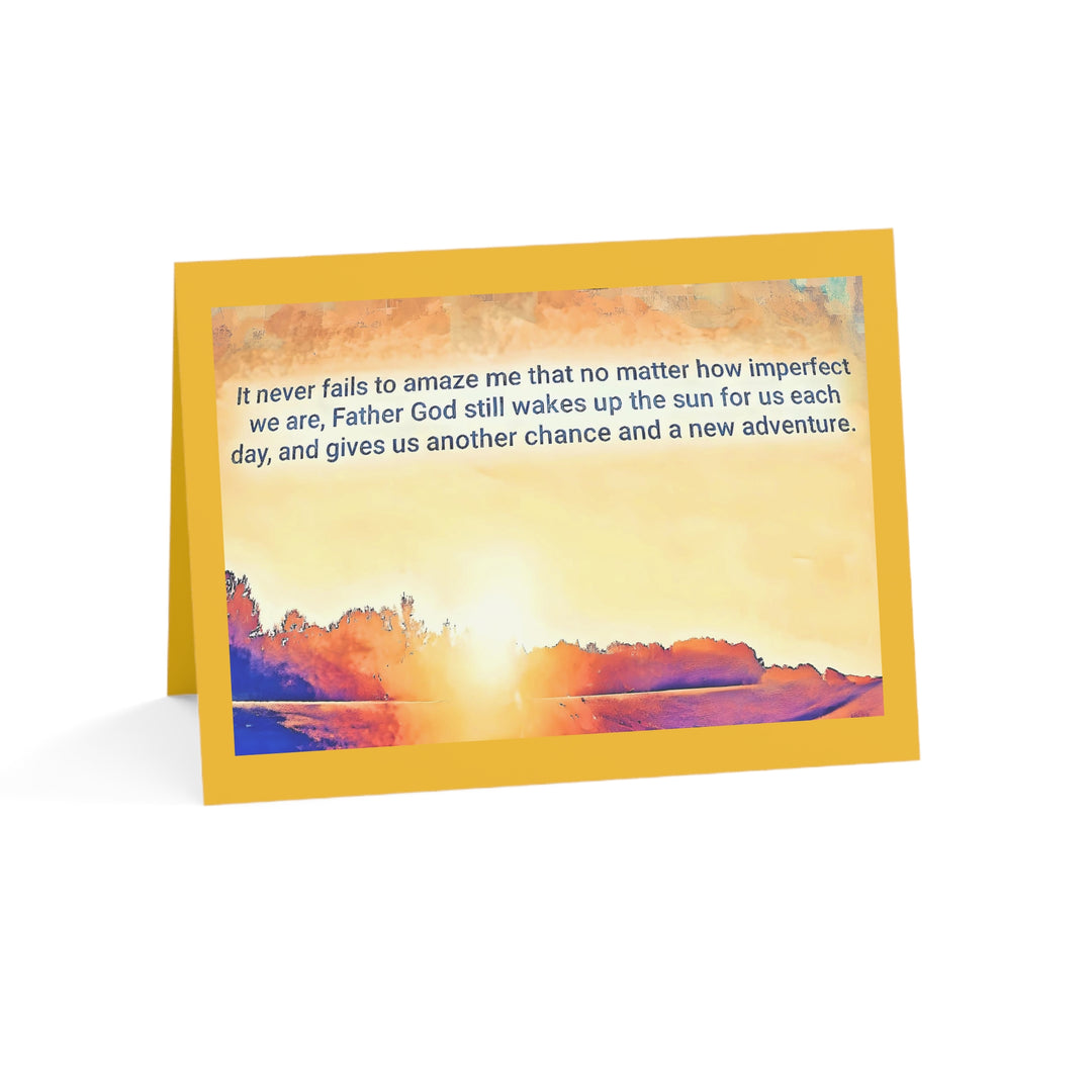 He Wakes Up the Sun,Inspirational Greeting Cards Set - 1, 10, 30, or 50pcs