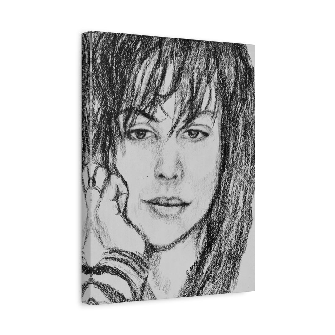 Joan Jett, B&W Rock and Roll Series, Matte Canvas, Stretched, 1.25"