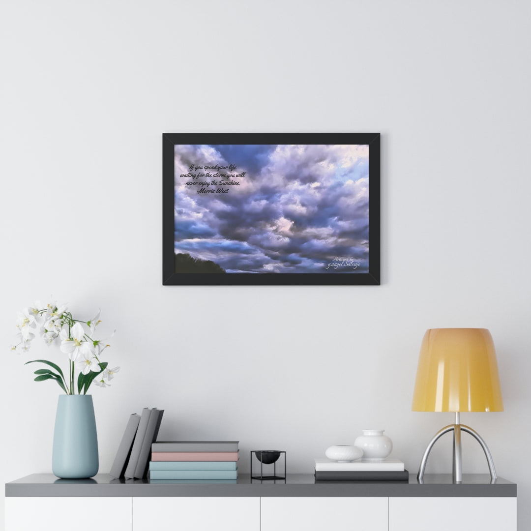Don't Miss the Sunshine,  Morris West Quote, Framed Horizontal Poster