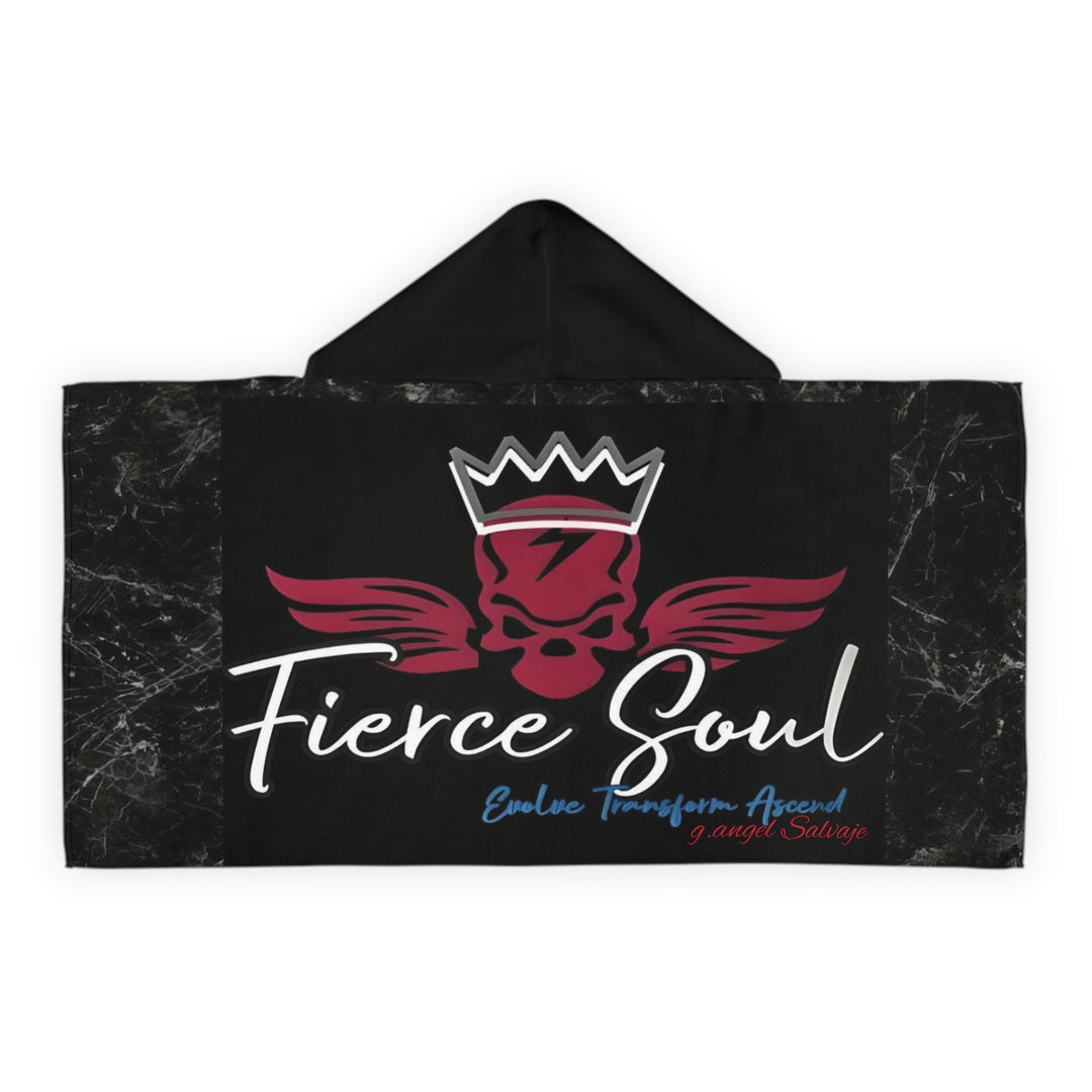 Fierce Soul Crowned Skull Youth Hooded Towel
