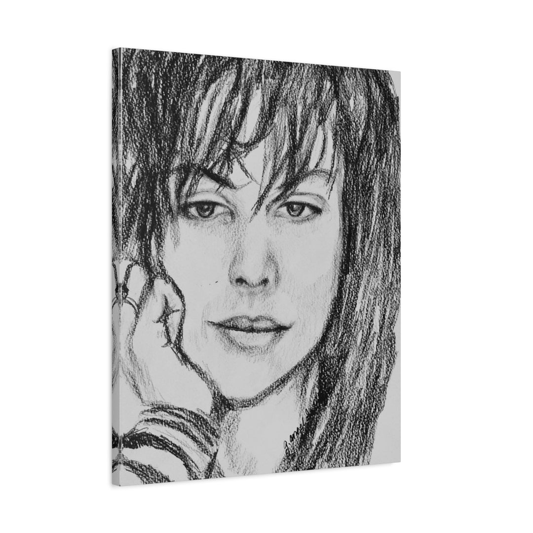 Joan Jett, B&W Rock and Roll Series, Matte Canvas, Stretched, 1.25"