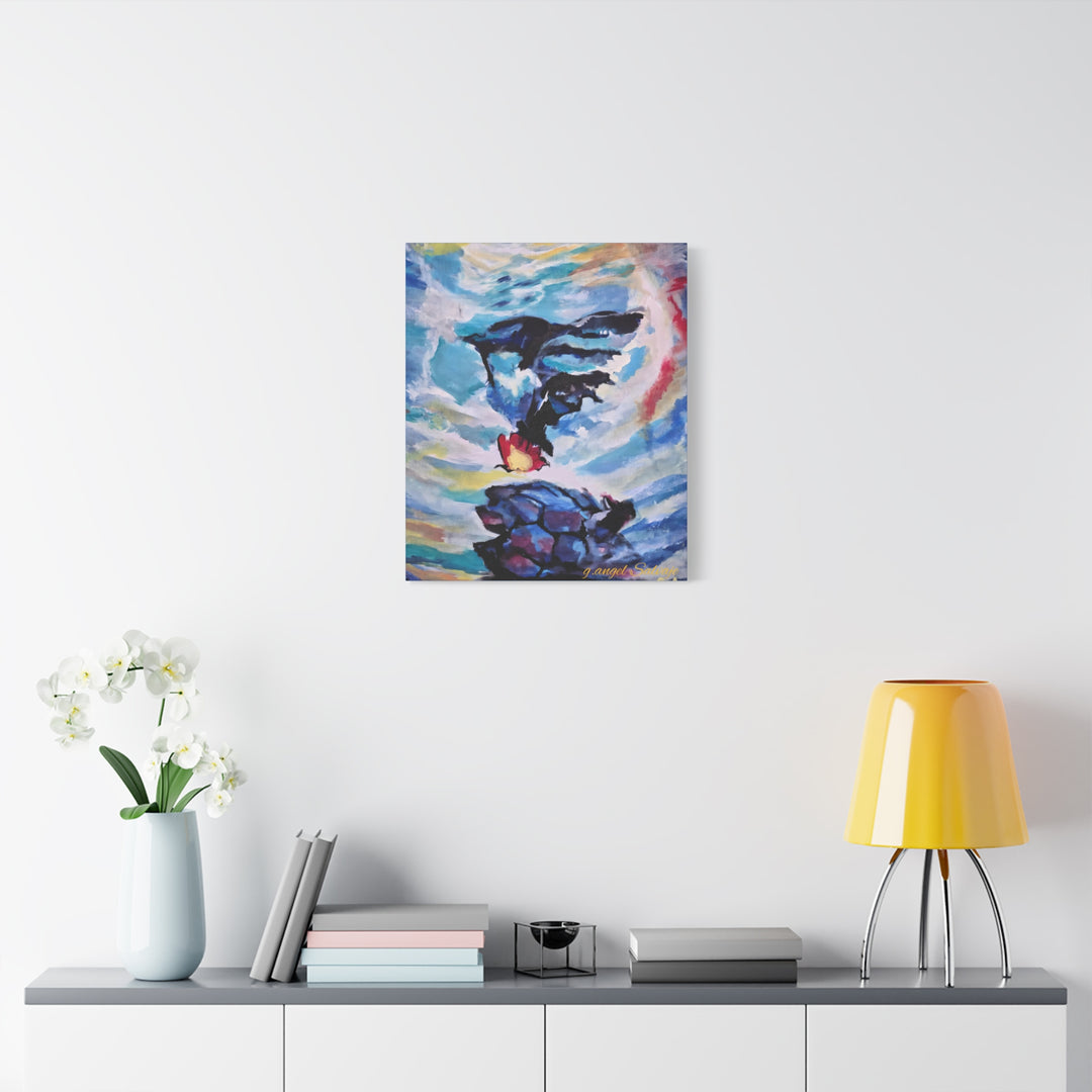 Canvas Painting Print - Courageous Beyond Understanding by g angel Salvaje