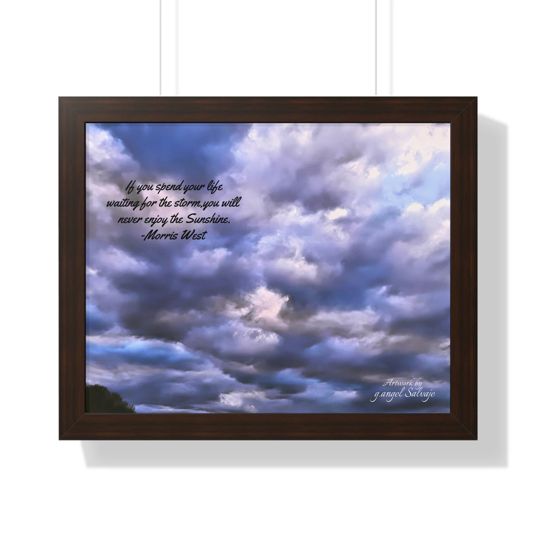 Don't Miss the Sunshine,  Morris West Quote, Framed Horizontal Poster