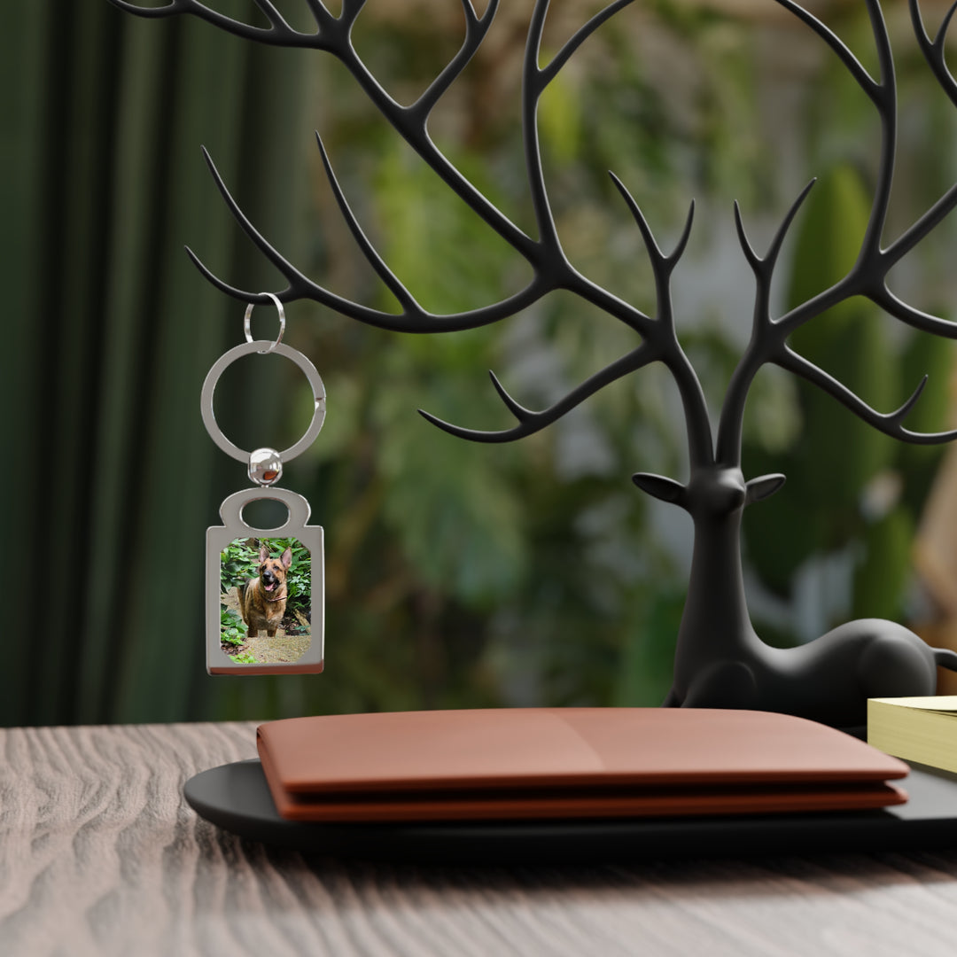 Gotham Emerald GSD Queen Rectangle Photo Keyring