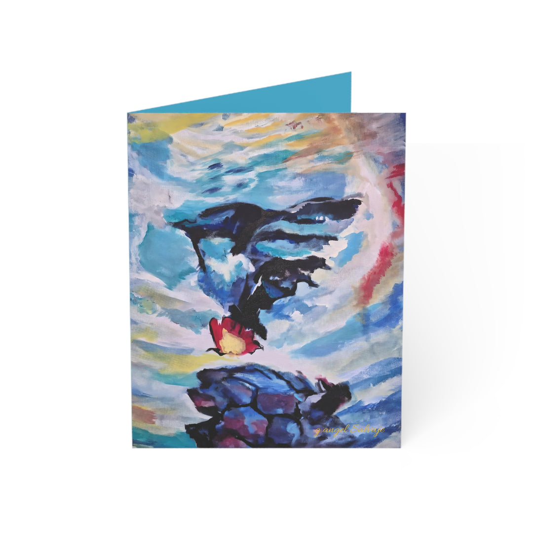 Greeting Cards Uplifting 'Courageous Beyond Understanding' Painting