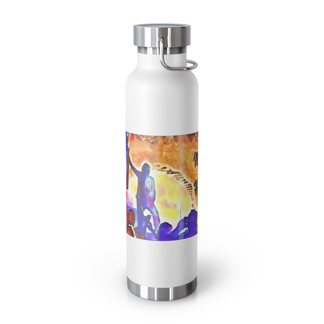 Mirrored Dana Strum, Music Heals Copper Vacuum Insulated Bottle, 22oz