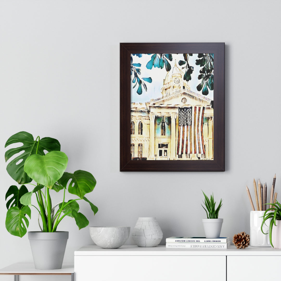 Colbert County Courthouse Framed Vertical Poster