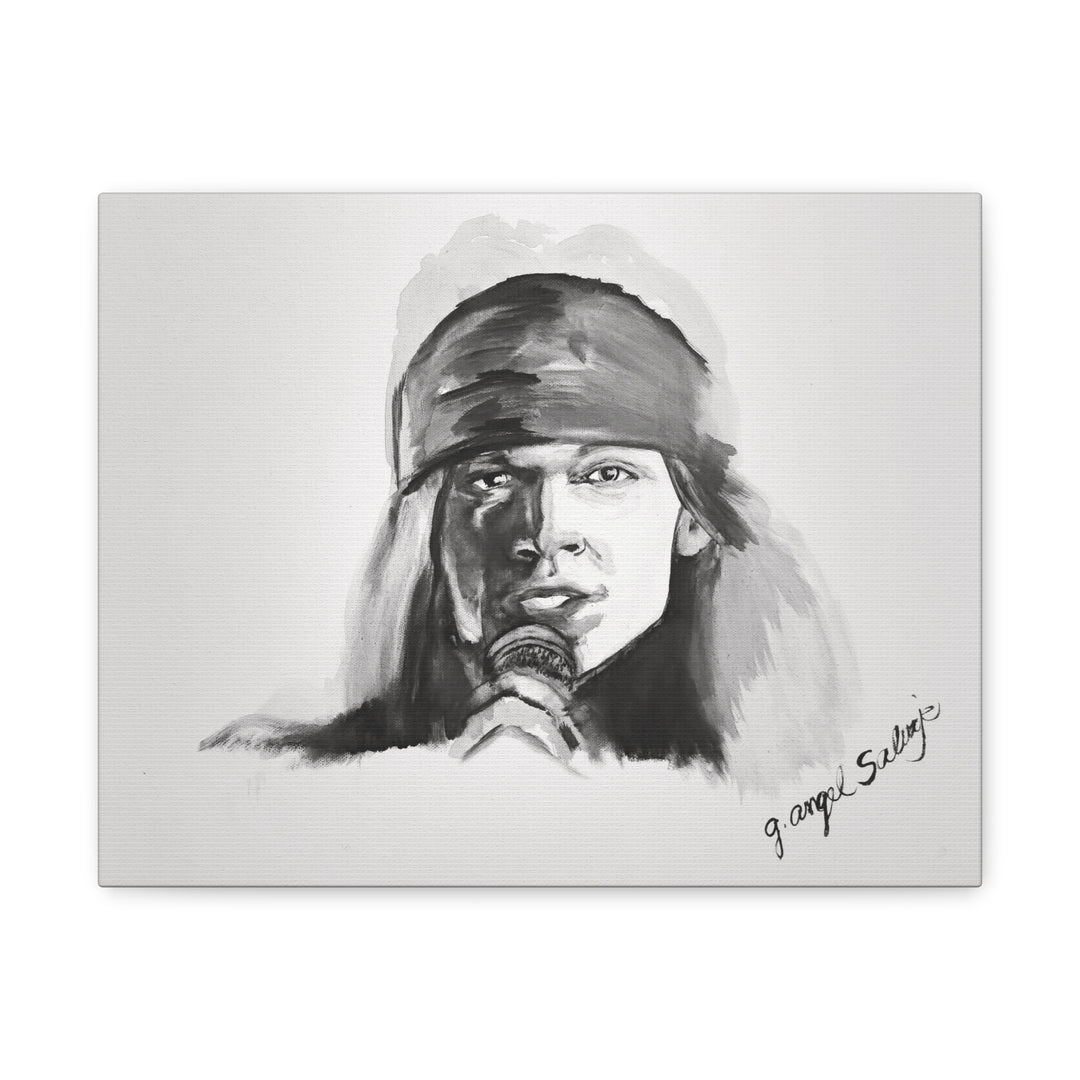 Axle Rose, Black and White Rock and Roll Series Canvas Art