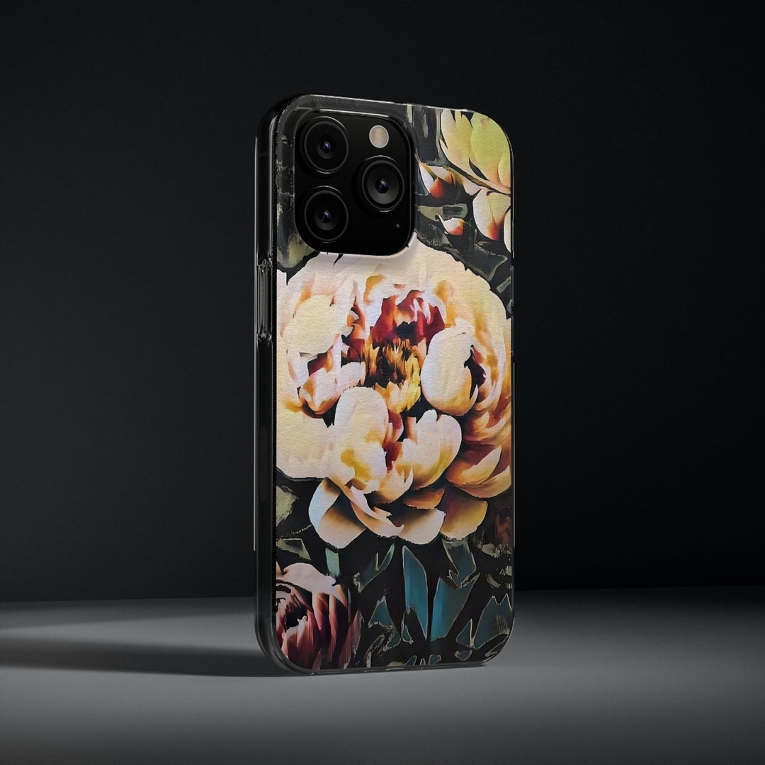 Painted Peony Soft Phone Cases