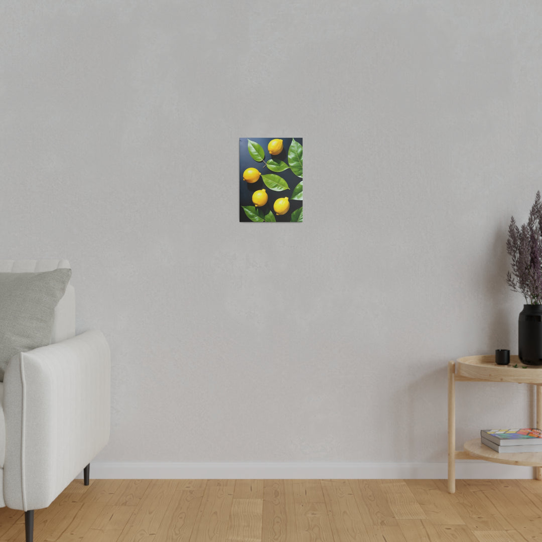 Lemons and Leaves Matte Canvas, Stretched, 0.75"