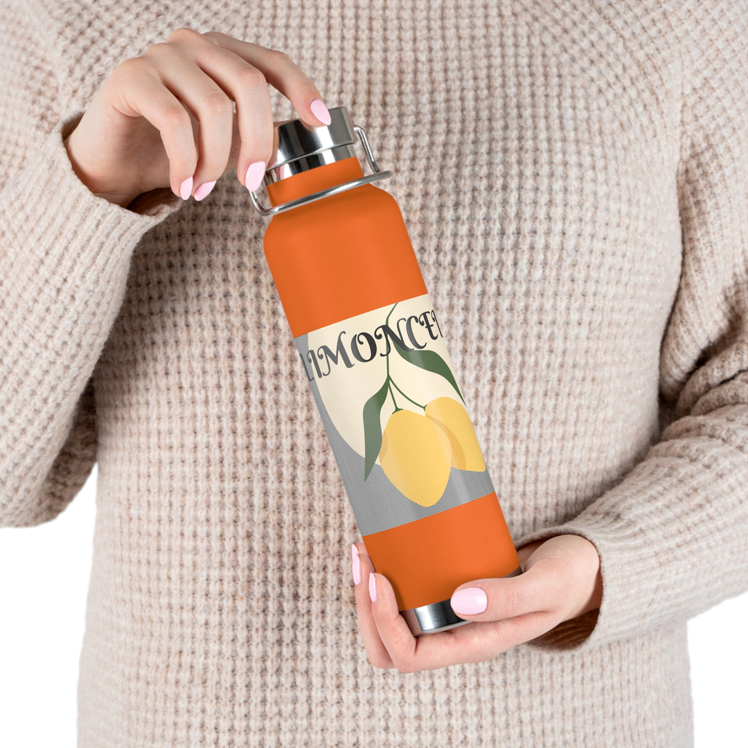 Limoncello Hounds Tooth Copper Vacuum Insulated Bottle, 22oz