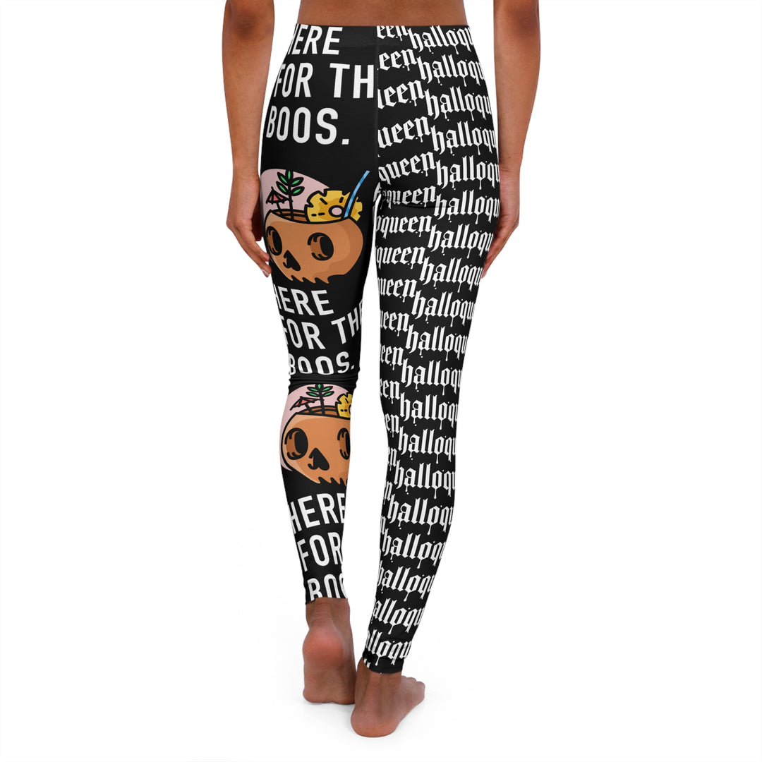 Halloqueen Here for the Boos Women's Spandex Leggings (AOP)