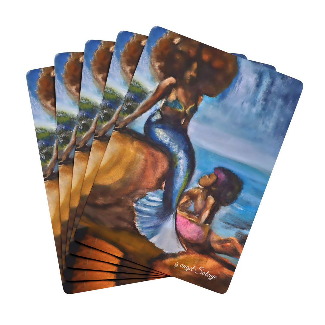 Mermaid and Child Poker Cards