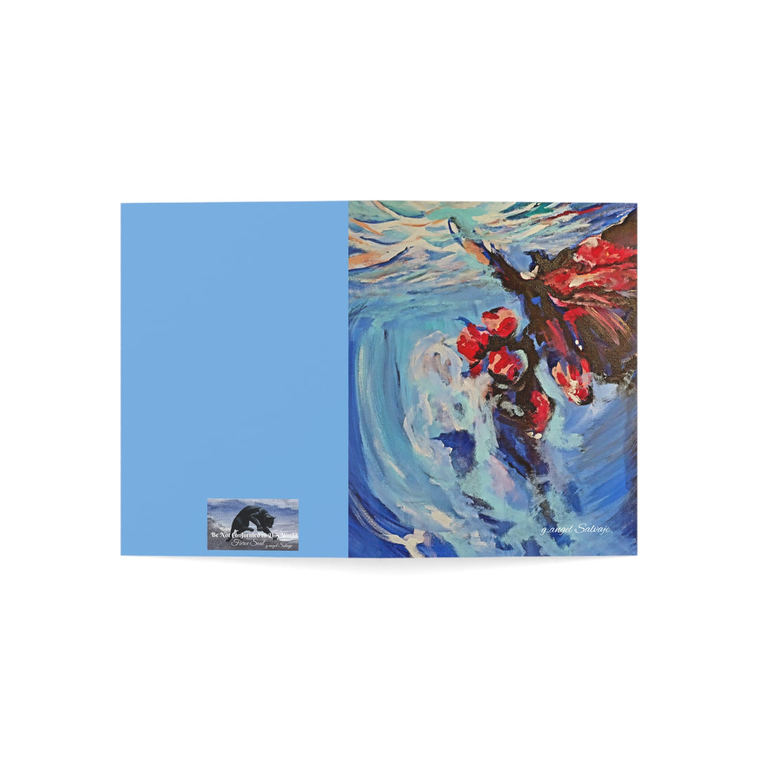 Greeting Cards Psalms 18:6 Diving Butterfly