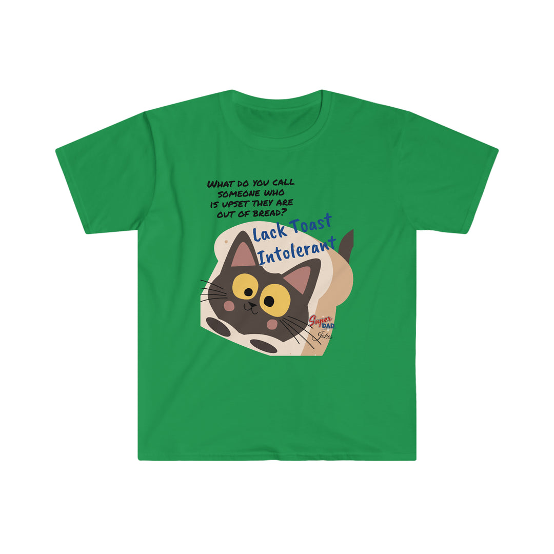 Lack Toast Cat Dad Jokes Unisex Softstyle T-Shirt