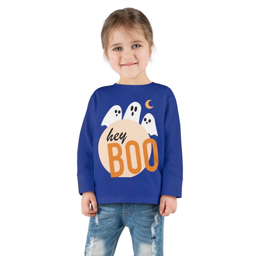 Hey Booo Ghosts Toddler Long Sleeve Tee
