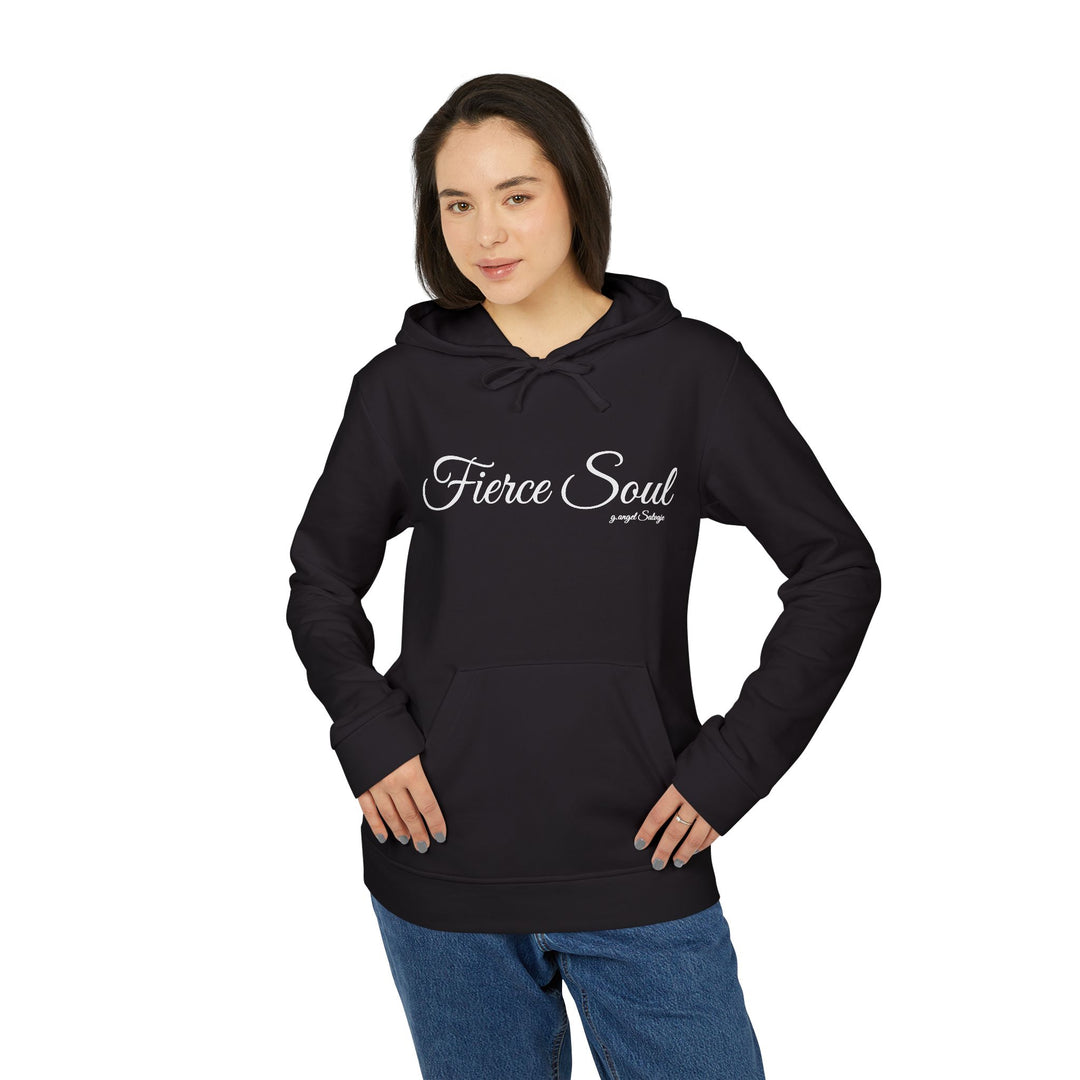 Fleece Hoodie - Fierce Soul Winged Stars and Stripes Skull