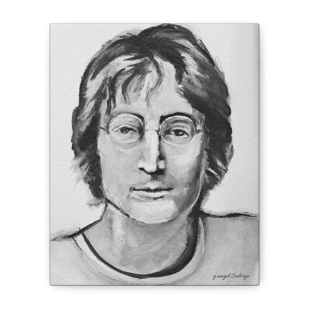 Black and White, John Lennon Canvas Print