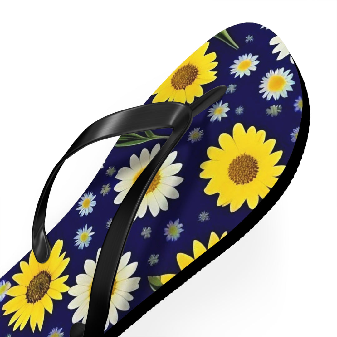 Sun & Flower Flip Flops