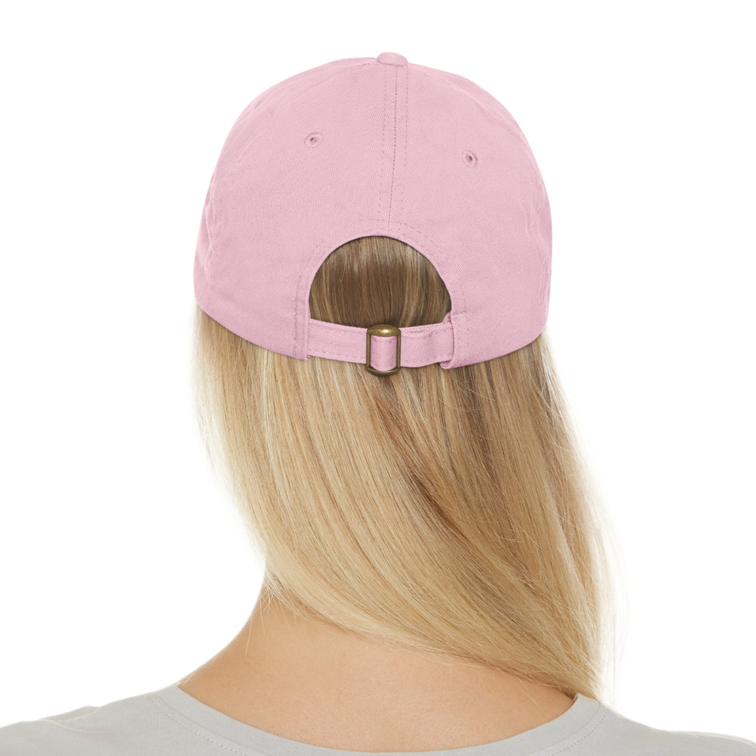 My Thinking Cap, Dad Hat with Leather Patch (Round)
