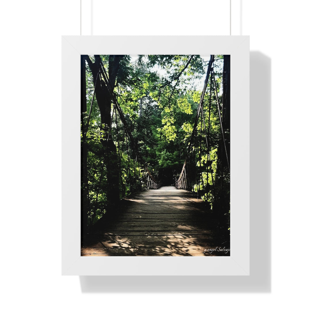 Bridge of Unknown Destination Framed Vertical Poster